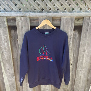 Vintage Bermuda baggy navy blue sweatshirt